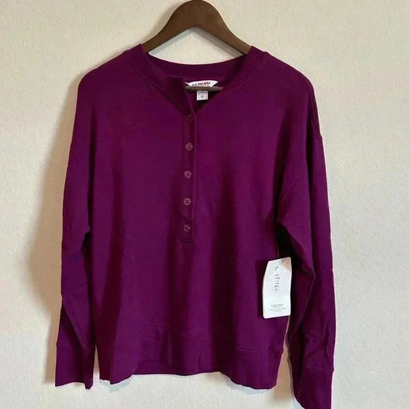 NWT Athleta Balance Henley - Exotic Fuchsia - Size XS - Picture 4 of 9